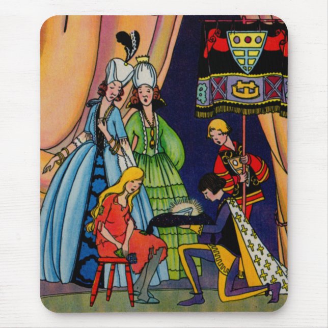 Aschenputtel, der Prinz und die Scheibe Mousepad (Vorne)