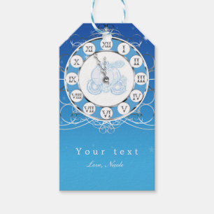 Aschenputtel Fast Mitternacht Silber- und Blau-Par Geschenkanhänger