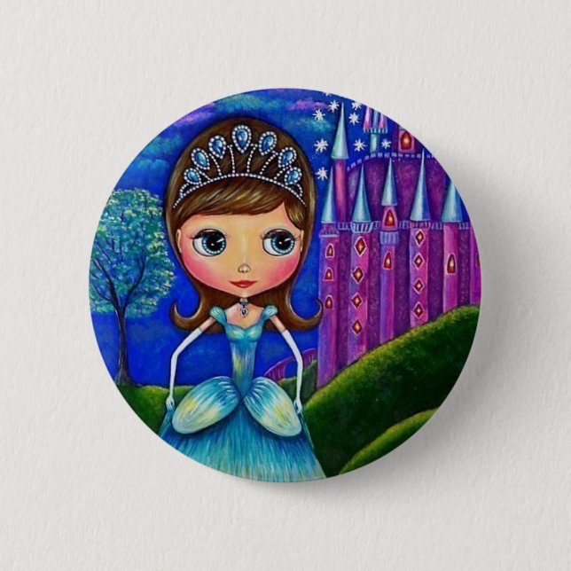 Aschenputtel-Knopf Button (Vorderseite)