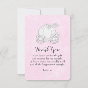Aschenputtel-Kutsche Rosa Märchenbuch Dankeskarten Dankeskarte