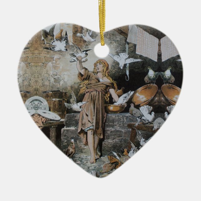 Aschenputtel - Märchen - Grimm Keramik Ornament (Vorne)