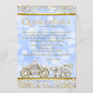 Aschenputtel Prinzessin Pferdekutsche Quinceanera Einladung