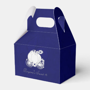 Aschenputtel Silber-Kutsche Blaue Partygeschenk-Bo Geschenkschachtel