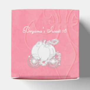 Aschenputtel Silber-Kutsche Rosa Party Favor Schac Geschenkschachtel