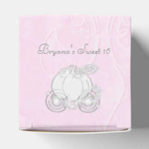 Aschenputtel Silber Kutsche Rosa Party Favor Schac Geschenkschachtel