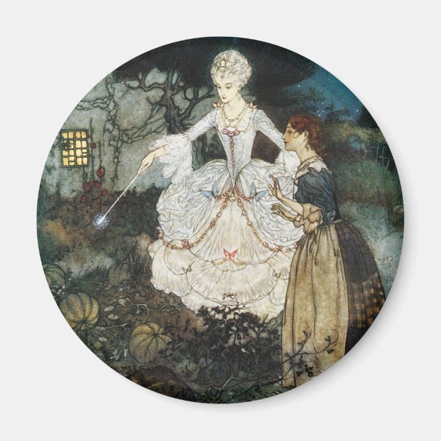 Aschenputtel und Fairy Godmutter Magnet (Vorne)