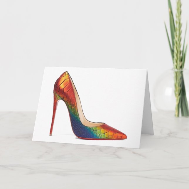 Aschenputtel-Zitat christliches Louboutin beschuht Karte (Vorderseite)