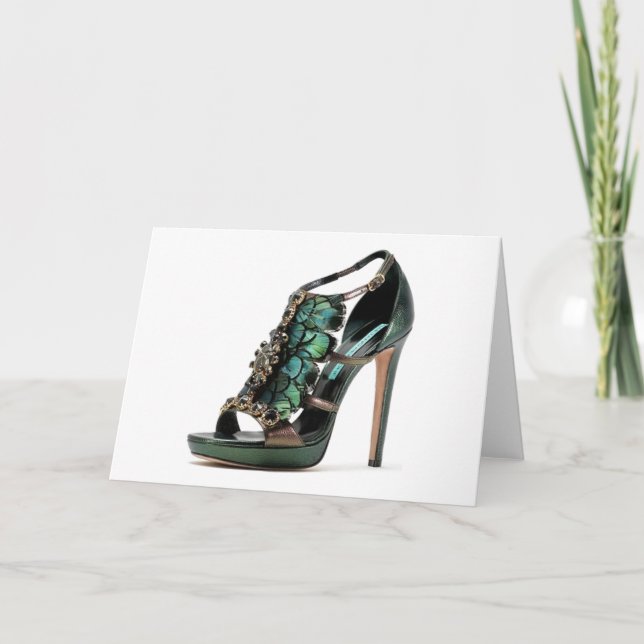 Aschenputtel-Zitat-Pfau-Schuhe erklären vorbei 3 Karte (Vorderseite)