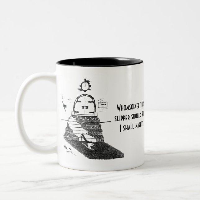 Aschenputtels Pantoffel-Tasse Zweifarbige Tasse (Links)