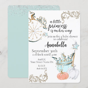 Ascheputtel Prinzessin Baby Shower Einladung
