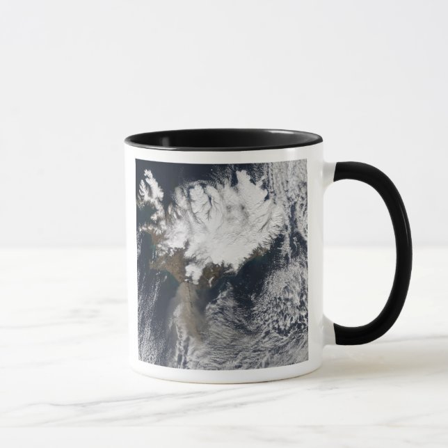 Aschewolke vom Vulkan Eyjafjallajokull, Island Tasse (Rechts)