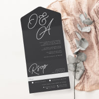 Aschfarben | Script Watermark Monogram Wedding