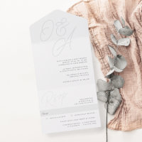 Aschfarben | Script Watermark Monogram Wedding