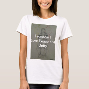 Aschgrau: Liebliche Freiheit Frieden Einheit T-Shirt