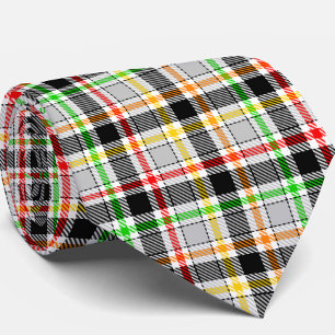 Aschgrau Schwarz Multicolor Flanell Kariert Tartan Krawatte
