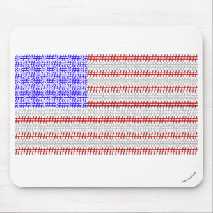 ASCII-amerikanische Flagge Mousepad