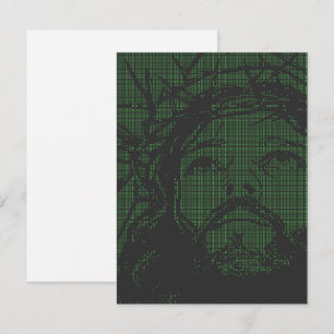 ASCII Art Jesus Dornenkrone Johannes 19:30 Postkarte
