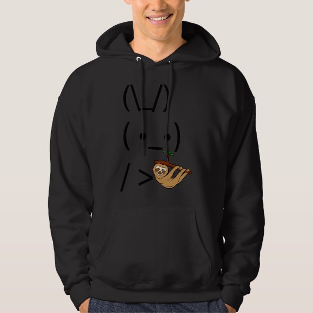 Ascii Bunny Rabbit Holend Hoodie (Vorderseite)