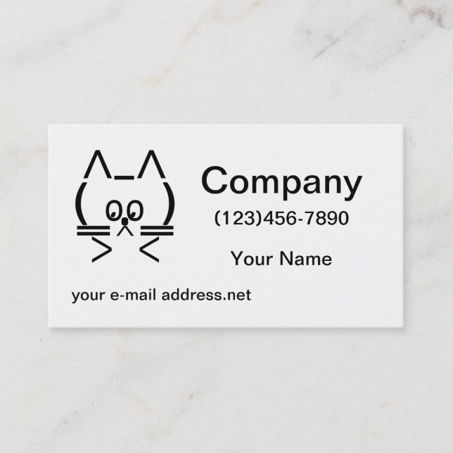 ASCII-KATZE VISITENKARTE (Vorderseite)