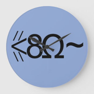 ASCII-Maus Große Wanduhr