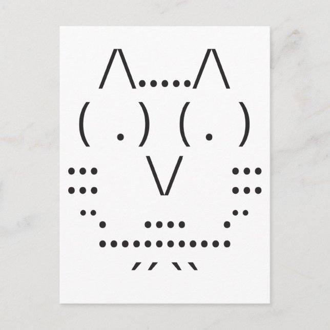Ascii Owl Postkarte (Vorderseite)