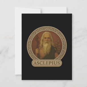 Asclepius Dieu de guérison Carte postale