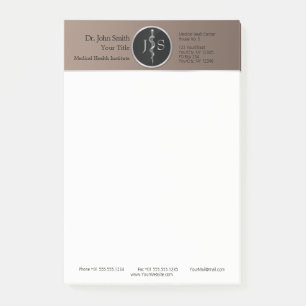 Asclepius Medical Silver Noble Classy Post-it Klebezettel