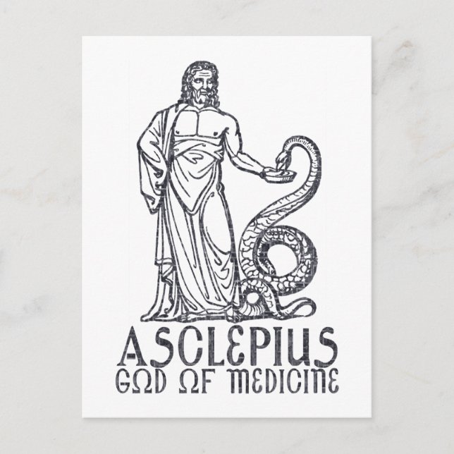 Asclepius Postkarte (Vorderseite)