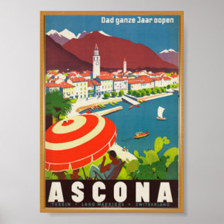 Ascona Vintage Travel Poster