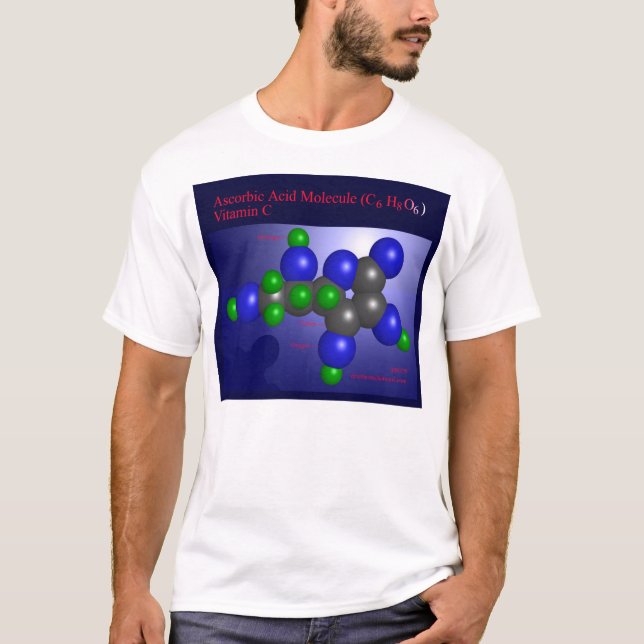 Ascorbinsäure-Molekül (Front) T-Shirt (Vorderseite)