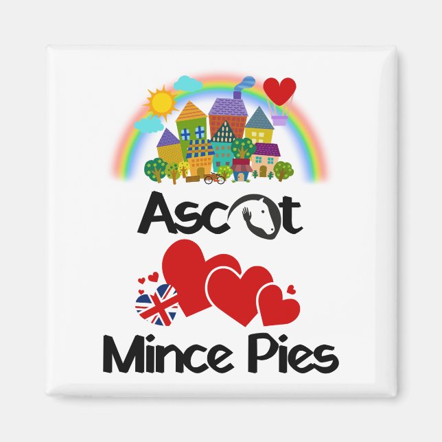 Ascot, Berkshire UK Lieben Mince Pies Magnet (Vorne)