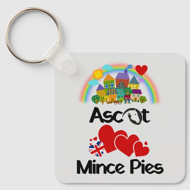 Ascot, Berkshire UK Lieben Mince Pies Schlüsselanhänger (Vorderseite)