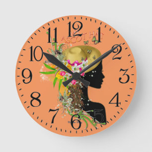 Ascot Ladies Hat Design Runde Wanduhr