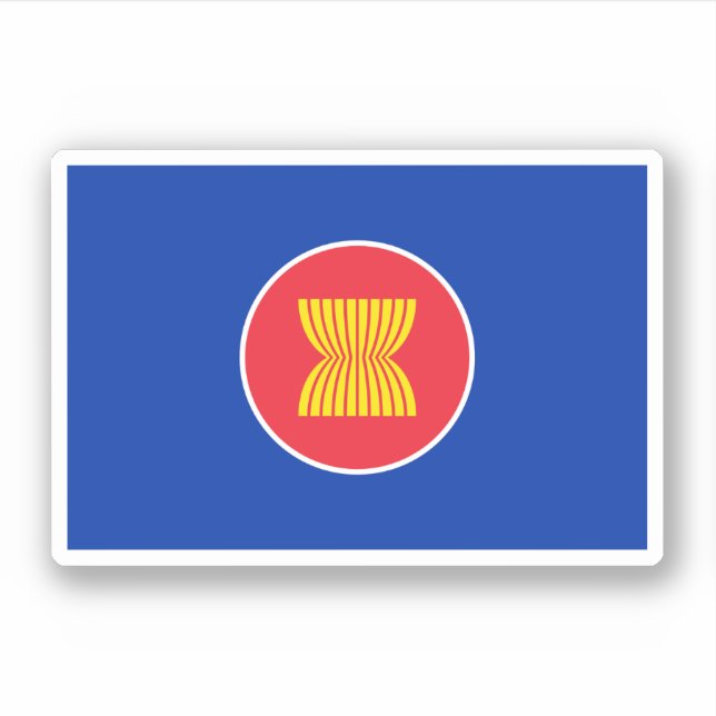 ASEAN-Flagge Aufkleber (Vorderseite)