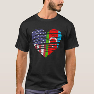 Aserbaidschan American Grown Heart USA Patriot Her T-Shirt