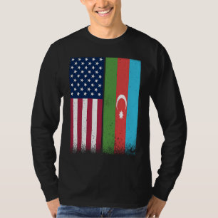 Aserbaidschan  Aserbaidschanisch Amerikanische Fla T-Shirt