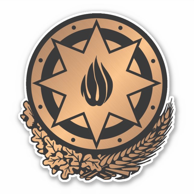 Aserbaidschan Aufkleber (Vorderseite)