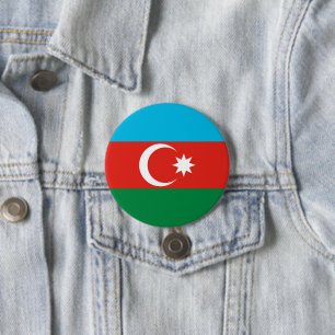 Aserbaidschan-Flagge Button