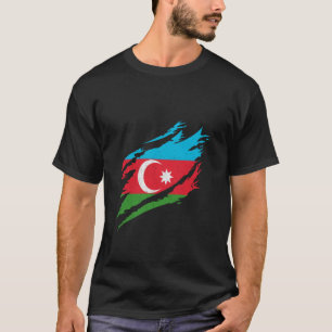 Aserbaidschan-Flagge Kralle aserbaidschanische Wur T-Shirt