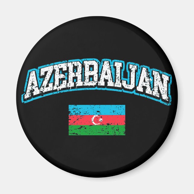 Aserbaidschan-Flagge Magnet (Vorne)