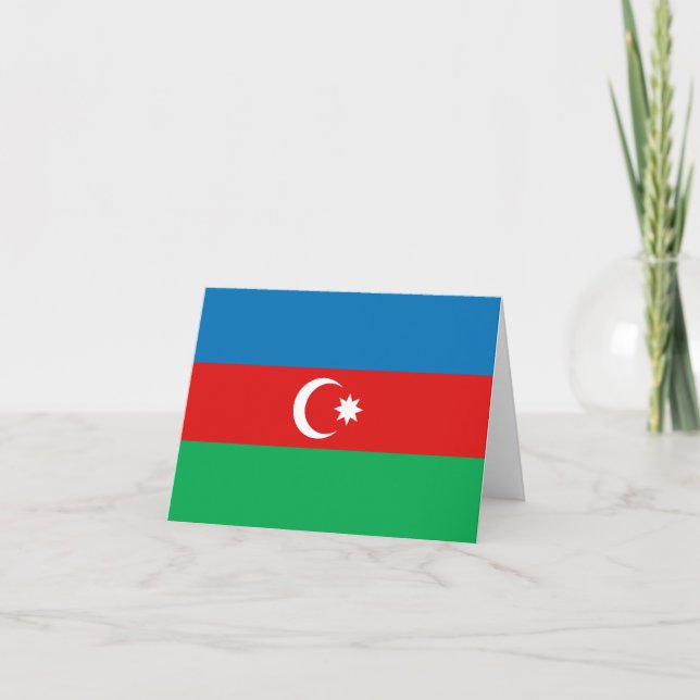 Aserbaidschan-Flaggennotecard Karte (Vorderseite)