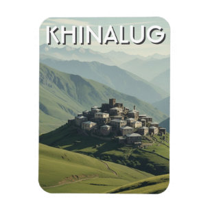 Aserbaidschan Khinalug Bergdorf Magnet
