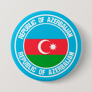 Aserbaidschan-Runde Button