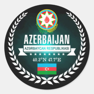 Aserbaidschan Runder Aufkleber