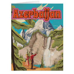 Aserbaidschan Vintage Travel Poster