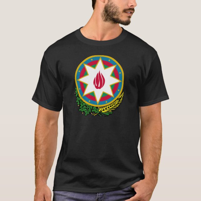 Aserbaidschan-Wappen T-Shirt (Vorderseite)