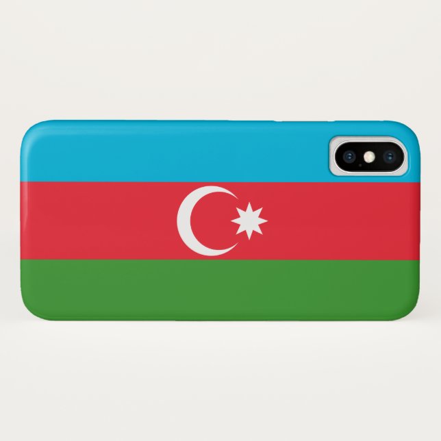 aserbaidschanische Flagge (Aserbaidschan) Case-Mate iPhone Hülle (Rückseite (Horizontal))