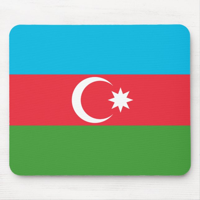 aserbaidschanische Flagge (Aserbaidschan) Mousepad (Vorne)