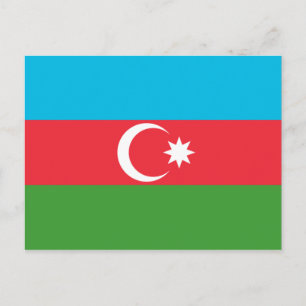 aserbaidschanische Flagge (Aserbaidschan) Postkarte