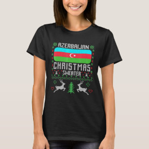 Aserbaidschanische Flagge Aserbaidschan Weihnachts T-Shirt